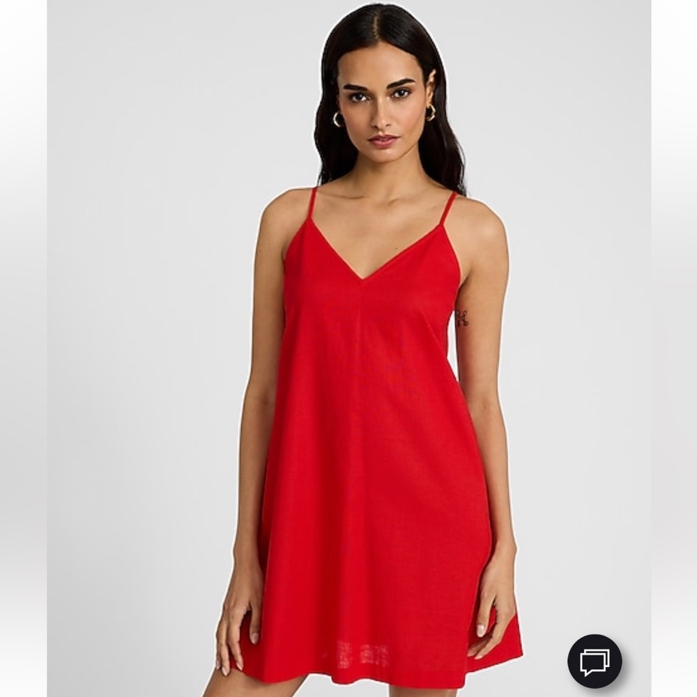 EXPRESS V-neck Sleeveless Mini Shift Dress